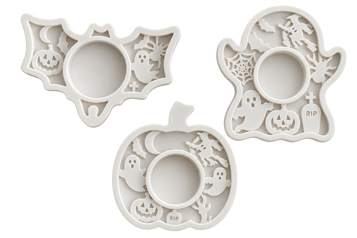 Trio Bougeoirs d'Halloween